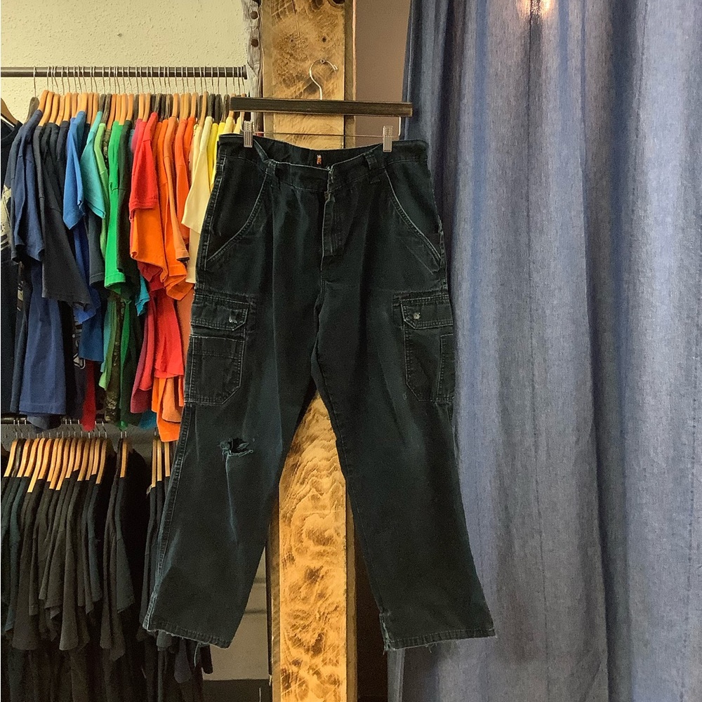 Vintage Wrangler Black Cargo Pants - Picture 1 of 2